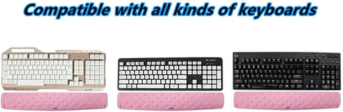 BRILA Ergonomic Memory Foam Keyboard Wrist Rest Support Pad Cushion for Computer, Laptop, Office Work, PC Gaming