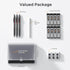 Nicpro 0.5 mm Mechanical Pencils Set with Case, 3 Metal Artist Pencils, 480PCS HB Lead Refills, 3 Erasers, Black