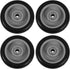 4Pcs 4.72 Inch Amosfun Shopping Cart Wheels Replacement with Bearings and Gaskets Rolling Cart Wheels for Grocery