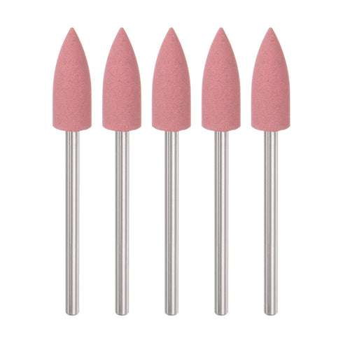 5pcs Rubber Silicone Polishing Bit Buffing Wheels 180 Grit 6mm Dia Mounted Grinding Head for Rotary Tool