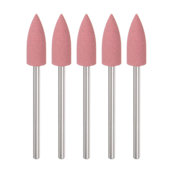 5pcs Rubber Silicone Polishing Bit Buffing Wheels 180 Grit 6mm Dia Mounted Grinding Head for Rotary Tool
