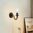 KUAUGST E26 (Bulb Black Rustic Wall Sconces, Retro Industrial Wall Lamps, Hemp Rope Wall Lamp, Lamp Holder, Suitable