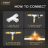 6 Pack 2-Pin 8mm 12/24V Led Strip Light T-Shaped Corner Connectors,Unwired Clips Transparent Solderless No Dark Area