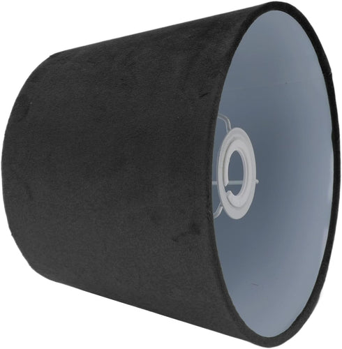 Buachois 10.6 Fabric Lampshade, Handcrafted Conical Lamp Shade (Black)