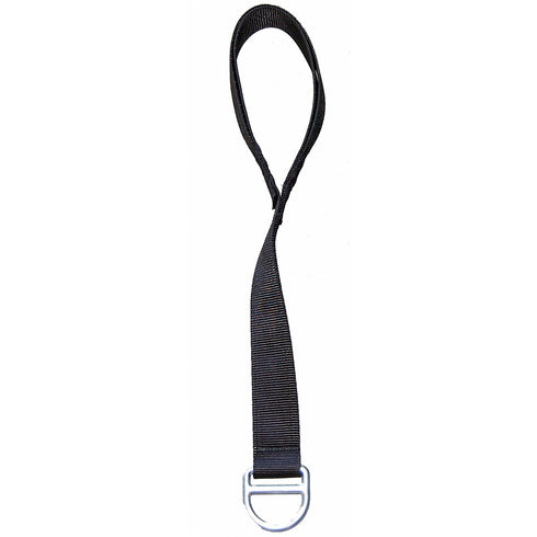 Peakworks Lightweight Abrasion Resistant Polyester Webbing, 18" D-Ring Extender, Standard 18"L, Black, V860302