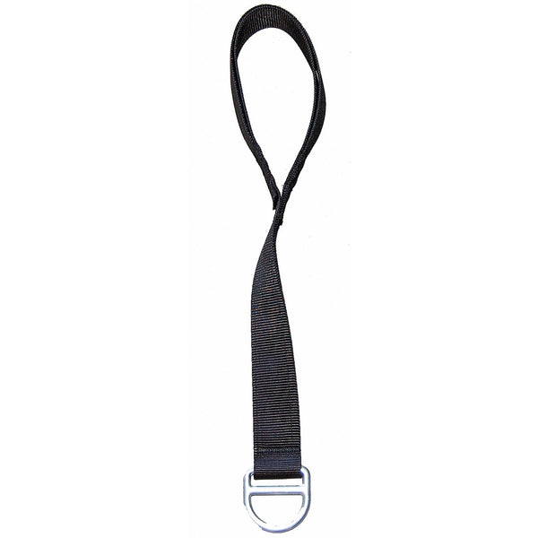 Peakworks Lightweight Abrasion Resistant Polyester Webbing, 18" D-Ring Extender, Standard 18"L, Black, V860302