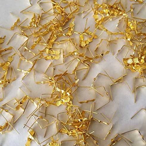 Zhongpai ZP02 300pcs Chandelier Connectors Clips Pins For Fastening Crystals Parts, Chandelier Replacements (Gold)