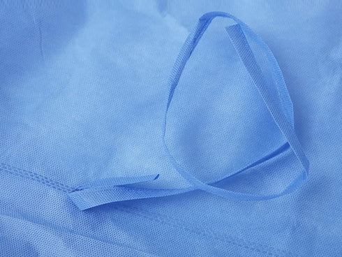 2, 35g (10) Disposable PPE Isolation Medical Gowns Level Full Back Coverage, Double Tie Closure, SMS Material, Knit