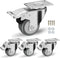 2 Inch Caster Wheels Set of 4 Heavy Duty - CLOATFET Locking Swivel Casters with Brake, Non Marking Grey TPR