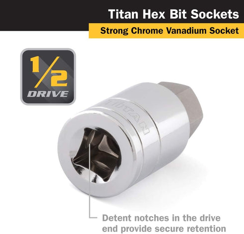 Titan Tools 3/8 Dr 20Mm Hex Bit Socket (15620)
