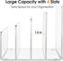MaxGear Acrylic File Organizer for Desk, 4 Section Clear File Holder, Vertical Mail Desk Organizer for Documents