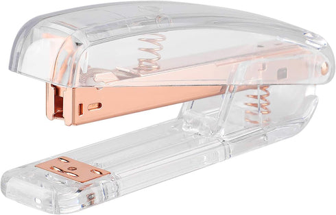 KIDMEN Rosegold Desk Accessory Kit, Set of Stapler, Staple Remover, 1000 Staples, Tape Dispenser, Clips