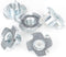 Aovchei 1/4"-20 T-Nuts (100 Pack), Zinc-Plated Steel Corrosion Resistant, 5/16" Barrel Length, 4-Pronged