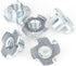 Aovchei 1/4"-20 T-Nuts (100 Pack), Zinc-Plated Steel Corrosion Resistant, 5/16" Barrel Length, 4-Pronged