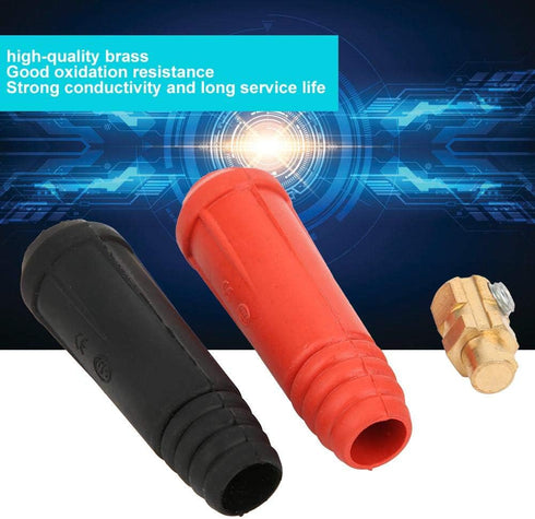 5Pcs Quick Plug, Welding Cable Joint Quick Connector Pair for 10-25 Square European Style Welding Machine