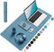 Non-Slip Desk Pad, Waterproof PVC Leather Protector, Ultra Thin Large Mouse Pad for Office/Home (Blue, 31.5" x 15.7")