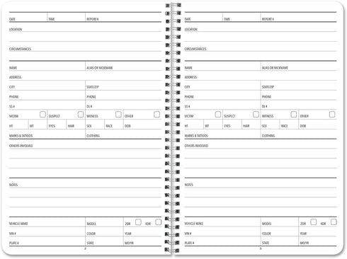 BookFactory Security Incident Report Log Book, Wire-O, 100 Pages, 6" x 9" (LOG-100-69CW-PP)