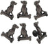 Dog Knob Cabinet Knobs, 6 Pcs Animal Single Hole Handle in Ancient Tin Color for Furniture Door Cabinet Hardware