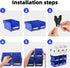 12 Pack (7x5x4 Inch), Stackable Storage Bins Plastic Stackable Storage Organizer Bins Wall Mounted Hanging Small Parts