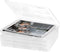 Hiceeden 4 Pack Plastic Project Case for 8.5"x11" Letter File - Transparent Scrapbook Paper Storage Box for Office