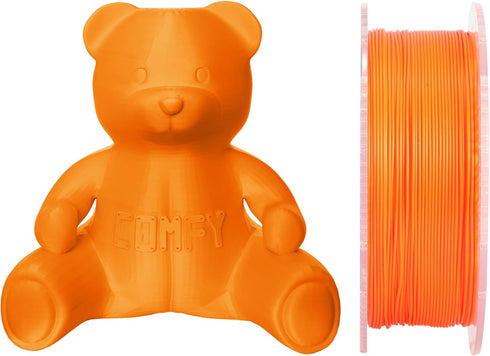 Certified Food Grade PETG 3D Printer Filament - CARBON by Comfy Materials, 1.75mm, 1kg, FDA Compliant Food Safe, Orange