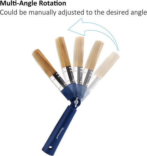Multi Angle Adjustable Masonry Paint Brush - Stain Brushes for Fence & Wall Painting (3 Pack)