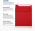 LUXPaper Square Invitation Envelopes | 6" x 6" | Ruby Red | Peel & Press | 80lb. Text | 50 Qty