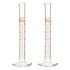 stonylab Graduated Cylinder, 2-Pack B Grade Borosilicate Glass, 10 ml with Stable Hexagonal Base
