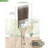 Stubby Paintbrush Shortcut Trim Angled Sash Brush, Wooden Short Handle Stain Brush - 2 Inch