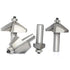 4pcs 60 Set,1/2" Shank,3/16",5/8",3/4" 7/8" Degree Chamfer Bit and Cutting Depth, Horse Nose Router Bits,Eased Eage