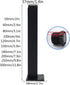 Generic Screws,4 50mm/2in,Black Adjustable Metal Square Table Legs,Sofa Legs,Bathroom Cabinet Support Legs,Kitchen
