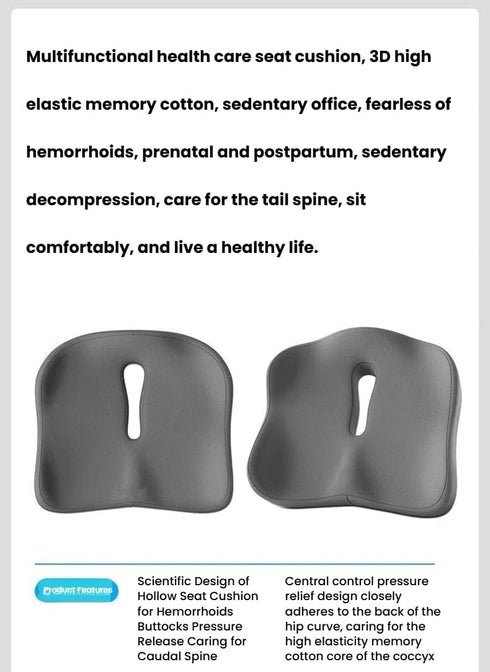 Generic Tailbone, Pressure Relief Seat Cushion Car and Office seat Cushion, Wheelchair - Extra-Dense Memory Foam