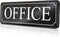 The Office Door Sign with Bigger Letters - Bright Acrylic Self-Adhesive Sign 9×3 in for Home or Business