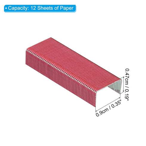 PATIKIL Staples for Stapler, 6 Pack (1000Pcs Staples Per Pack) #10 Mini Staples for Home Office Supplies, Red