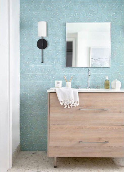 1 Pack) Modern Wall Light Fixtures, Soft Black Vanity Lights for Bathroom, Metal Sconces Wall Lighting with Fabric