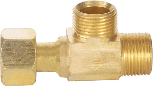 MIDLINE VALVE 73338-OM Add On Tee Fitting, 3/8 in. FIP COMP x MIP x Male Brass