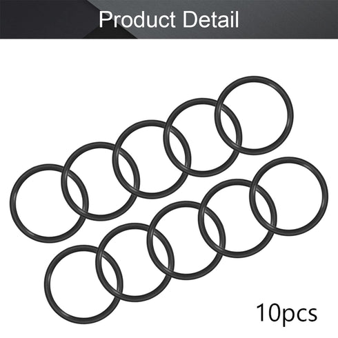 Othmro 10pcs Nitrile Rubber O-Rings, 3.1mm Wire Dia, 41mm OD, Black Washers for Oil or Air Sealing