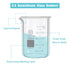 Glass Beakers Set, 50ml 100ml 250ml Lab Glassware with Double Scale, Low Form 3.3 Boro (3pcs)