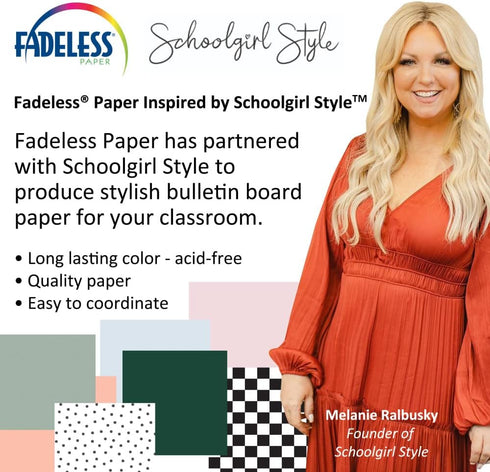 Fadeless Schoolgirl Style Bulletin Board Paper, Lavender Haze, 47.25" x 50', 1 Roll