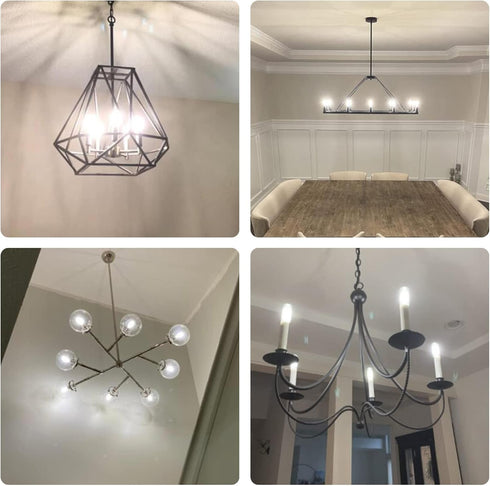Dimmable T10 Bulb 5000K, 2W Bulbs 25 200LM, E26 Bulb Lights,6 Pack LED Daylight White LED Tubular Watt Equivalent