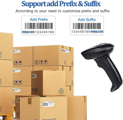 UNIDEEPLY 1D 2D PDF417 Wired Bar Code Scanners Readers for Computers, USB Cable Barcode Handheld, Scanning Label QR UPC