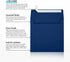 LUXPaper Square Invitation Envelopes, Peel & Press, 6" x 6", Navy Blue, 80lb. Text, 50 Qty