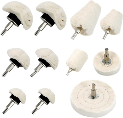 SCOTTCHEN Buffing Wheel for Drill, 11PCS Polishing Ball Kit for Metal, Wood, Plastic, and More