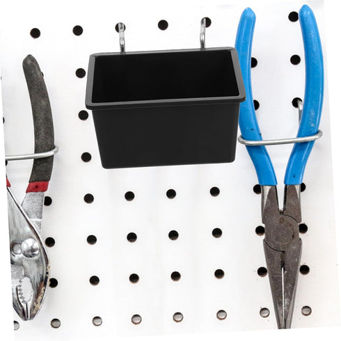 4Pcs Ciieeo Pegboard Organizer Bins with Hooks Wall-mounted Tool Storage Boxes for Screws and Accessories Plastic