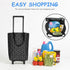 YASYU 2 1 Foldable Shopping Trolley with Wheels - in Reusable Grocery & Travel Bag