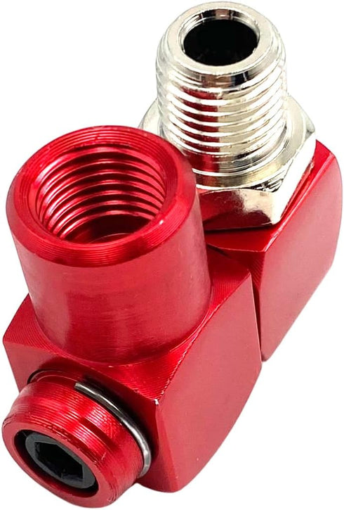 2Pcs Air Compressor Fittings, 1/4 Inch NPT 360 Degree Swivel for Pneumatic Tool