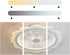 19.7" 3 LYNICESHOP LED Ceiling Fan Light with Remote, Color Temperatures & Speeds, Chandelier Lamp Fan