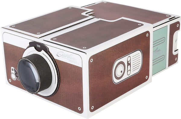 TOPINCN Mini DIY Smartphone Projector, 8X Magnification, Portable Home Cinema Mobile Phone Projector
