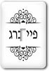 3dRose lsp_165195_1 Feinberg Or Feinburg Jewish Surname Family Last Name in Hebrew Black Toggle Switch by 3dRose