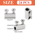 24 Pcs Stainless Steel Wire Rope Cable Clamp, Adjustable New Upgrade Double Hole Wire Rope Clamp Fastener